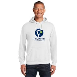 Fromuth Pickleball Circle Logo Hoodie (M) (White)
