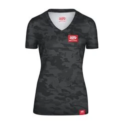 Selkirk Pickleball Selkirk Red Label Camo Short Sleeve V-Neck (W) (Black)