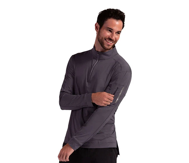 BloqUV Mock Zip Top (M) (Grey)