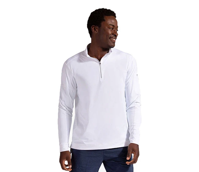 BloqUV Mock Zip Top (M) (White)