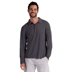 BloqUV Long Sleeve Polo (M) (Grey)