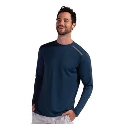 BloqUV Jet Long Sleeve Tee (M) (Midnight Blue)