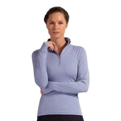 BloqUV Mock Zip Top (W) (Blue)
