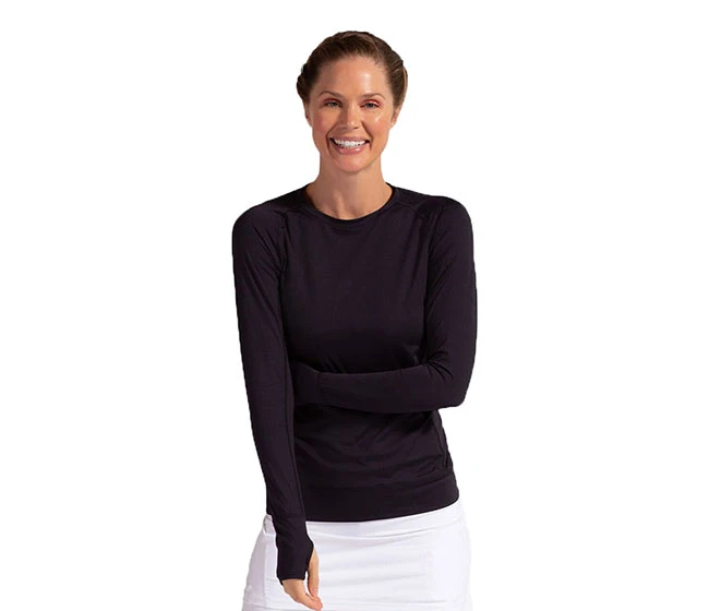 BloqUV Long Sleeve Pullover (W) (Black)