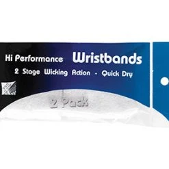 Tourna Hi-Performance Wristband (2 Pair) (White)