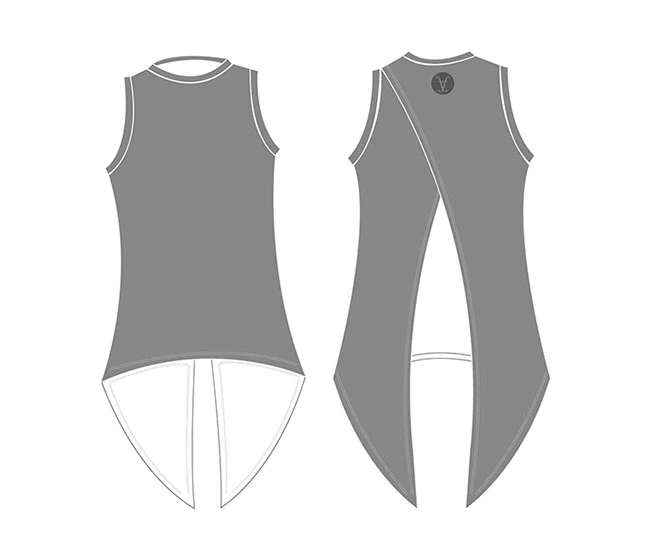 Faye + Florie Faye+Florie Tie Back Tank (W) (Grey)