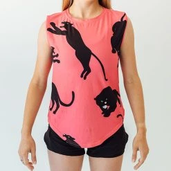 Faye + Florie Faye+Florie Panther Print Muscle Tank (W)