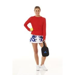 Faye + Florie Faye+Florie Tie Back Long Sleeve Top (W) (Red)