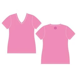 Faye + Florie Faye+Florie V-Neck Short Sleeve Top (W) (Ballet Pink)