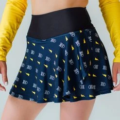 Faye + Florie Faye+Florie Lightning Skull Print Holly Skirt (W) (Navy)