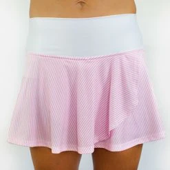 Faye + Florie Faye+Florie Pink Seersucker Print Holly Skirt (W) (Pink)