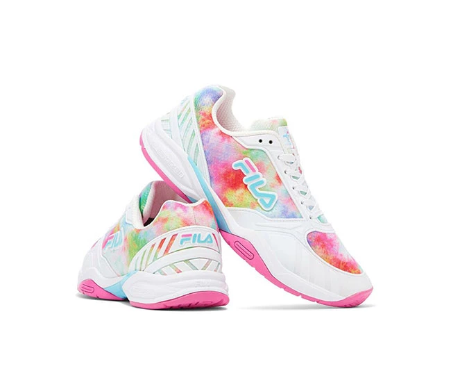 FILA Volley Zone Tie Dye Pickleball (W) (White/Multi) - Image 3