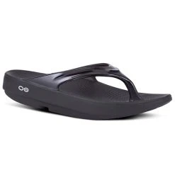OOFOS OOlala Thong Sandal (W)(Black)